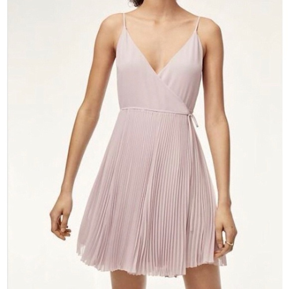 WILFRED ‘Beaune’ Light Purple Short Wrap Dress, Size XXS